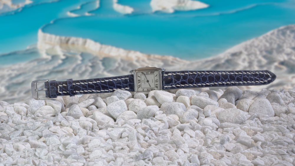 Crocodile Watch Strap — Blue