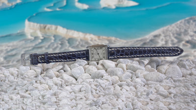 Crocodile Watch Strap — Blue