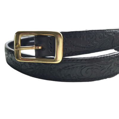 Carved Leather Belt
